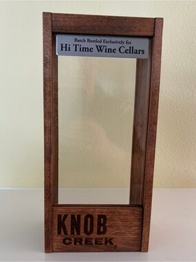 Knob Creek Bourbon Wooden Bottle Display Case Box
